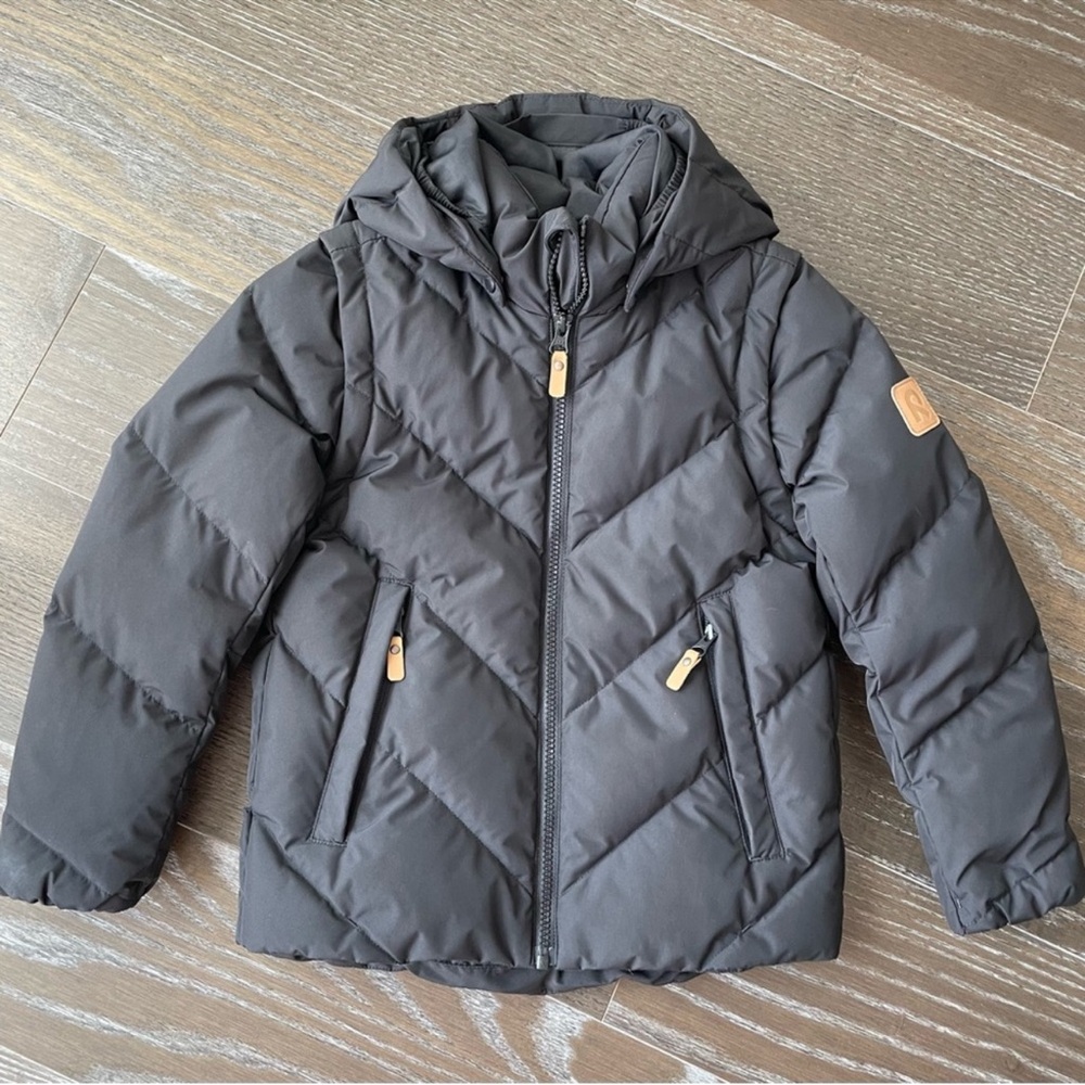REIMA WINTER BOYS BERINGER DOWN JACKET, BLACK, 7-8 year old boy